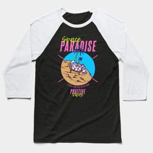 Space Paradise Summer Retro Vibes Baseball T-Shirt